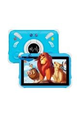 Tablet 4GB 128GB Kılıf Hediyeli Çocuk Tableti T15 Mavi