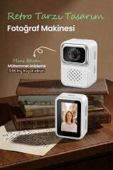 Dijital Fotoğraf Makineleri Video Kamera Mini Anahtarlık 480P CMR36 Beyaz