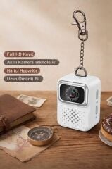 Dijital Fotoğraf Makineleri Video Kamera Mini Anahtarlık 480P CMR36 Beyaz