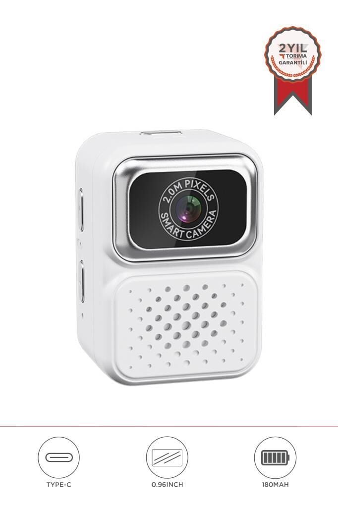 Dijital Fotoğraf Makineleri Video Kamera Mini Anahtarlık 480P CMR36 Beyaz