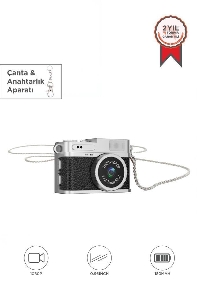 Dijital Fotoğraf Makineleri Video Kamera Mini Anahtarlık 1080P CMR35 Siyah