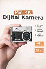 Torima Mini Dijital Kamera Selfie Video Vlog Kamerası Mini Anahtarlık 1080P CMR35 Siyah