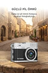 Torima Mini Dijital Kamera Selfie Video Vlog Kamerası Mini Anahtarlık 1080P CMR35 Siyah