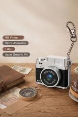 Mini Dijital Kamera Selfie Video Vlog Kamerası Mini Anahtarlık 1080P CMR35 Siyah