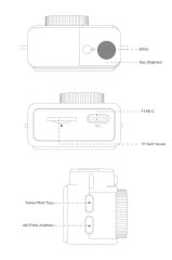 Dijital Fotoğraf Makineleri Video Kamera Mini Anahtarlık 1080P CMR35 Beyaz