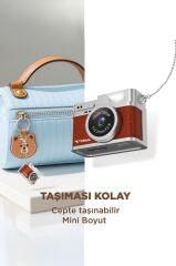 Mini Dijital Kamera Selfie Video Vlog Kamerası Mini Anahtarlık 1080P CMR35 Kahverengi