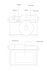 Dijital Fotoğraf Makineleri Video Kamera Mini Anahtarlık 1080P CMR35 Haki