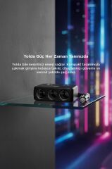 Araç Şarj Cihazı Çakmaklık Girişli 120W Hızlı Şarj Type-C USB QC4.0 Çoklu Çıkışlı G18 Siyah