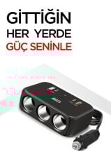 TORİMA G18 Siyah 120W Çoklu Çıkışlı Araç Şarj Cihazı – 2x Type-C, USB, QC4.0 & 3 Çakmaklık Girişli