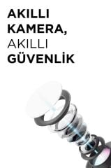 Torima CMR30 Siyah Şarjlı Duvar Lambası Görünümlü Dış Mekan Kamerası Akıllı IP Güneş Enerjili Kamera