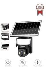 Güvenlik Kamerası Şarjlı Duvar Lambası Görünümlü Güneş Enerjili Dış Mekan Kamerası CMR30 Siyah