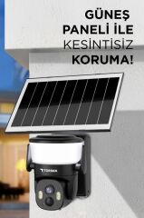 Güvenlik Kamerası Şarjlı Duvar Lambası Görünümlü Akıllı Ip Güneş Enerjili Dış Mekan Kamerası CMR30 Siyah