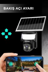 Güvenlik Kamerası Şarjlı Duvar Lambası Görünümlü Akıllı Ip Güneş Enerjili Dış Mekan Kamerası CMR30 Siyah