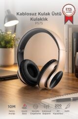 Bluetooth Kulaklık Kulak Üstü Kablosuz Kulaklık P575 Altın