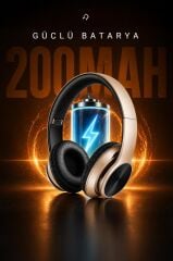 Bluetooth Kulaklık Kulak Üstü Kablosuz Kulaklık P575 Altın