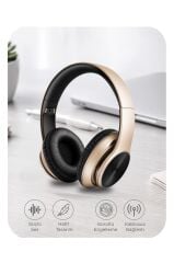 Bluetooth Kulaklık Kulak Üstü Kablosuz Kulaklık P575 Altın