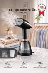 Buharlı Ütü Kırışık Giderici Taşınabilir Dikey Seyehat Ütüsü 1500W KY003 Siyah