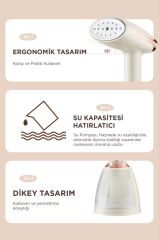 Buharlı Ütü Kırışık Giderici Taşınabilir Dikey Seyehat Ütüsü 1500W KY003 Beyaz