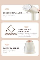 Buharlı Ütü Kırışık Giderici Taşınabilir Dikey Seyehat Ütüsü 1500W KY003 Beyaz
