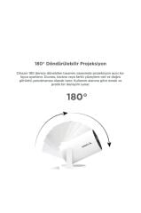 Taşınabilir Projektör Ev Sineması Android 14 Bluetooth Akıllı Projeksiyon HY300 PRO Beyaz