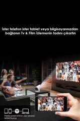 Torima HY300 PRO Taşınabilir Sinema Projektörü Ev Sineması Bluetooth Android 11 Akıllı Projeksiyon Wifi