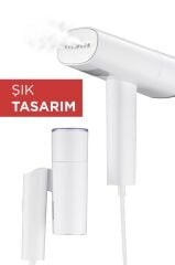 Torima KG3112 Beyaz Buharlı Kırışık Giderici 1200W Taşınabilir Seyahat Boy Dikey Ütü