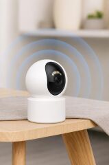 Güvenlik Kamerası Led Işıklı Wifi Full Hd Smart Ip Kamera CMR31 Beyaz