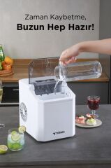 Torima YH16 Beyaz Portatif Taşınabilir Hızlı Buz Yapma Makinası