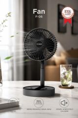 Vantilatör 3 Kademeli Taşınabilir Şarjlı Klima Soğutucu Fan F06 Siyah