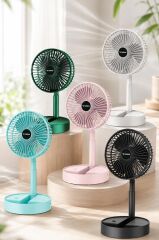 Vantilatör 3 Kademeli Taşınabilir Şarjlı Klima Soğutucu Fan F06 Siyah