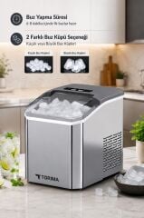 Portatif Taşınabilir Hızlı Buz Yapma Makinesi YH16M Gümüş