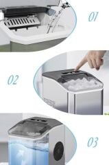 Torima YH16M Gümüş Portatif Taşınabilir Hızlı Buz Yapma Makinası