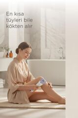 Epilatör Islak Kuru Kablosuz 6 Başlıklı Yüz Koltuk Altı Bikini Bölgesi Bacak Epilatörü TEP02 Beyaz