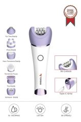 Torima TEP-02 Beyaz 6 Başlıklı Yüz+Koltuk Altı+Bikini Bölgesi+Bacak Islak Ve Kuru Kablosuz Epilatör