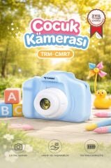Dijital Fotoğraf Makineleri Çocuk Kamerası 1080P Hd CMR7 Mavi