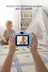 Dijital Fotoğraf Makineleri Çocuk Kamerası 1080P Hd CMR7 Mavi