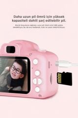 Dijital Fotoğraf Makineleri Çocuk Kamerası 1080P Hd CMR7 Mavi