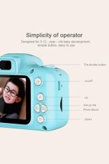 Dijital Fotoğraf Makineleri Çocuk Kamerası 1080P Hd CMR7 Mavi