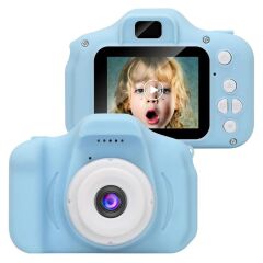 Dijital Fotoğraf Makineleri Çocuk Kamerası 1080P Hd CMR7 Mavi