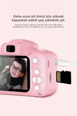 Dijital Fotoğraf Makineleri Çocuk Kamerası 1080P Hd CMR7 Pembe