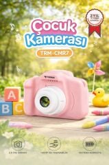 Dijital Fotoğraf Makineleri Çocuk Kamerası 1080P Hd CMR7 Pembe