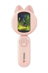 Mini Dijital Mikroskop Led Işıklı HD IPS Ekranlı Eğitici Oyuncak TSM02 Pembe