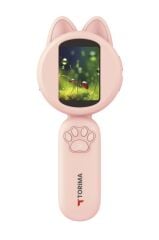 Mini Dijital Mikroskop Led Işıklı HD IPS Ekranlı Eğitici Oyuncak TSM02 Pembe