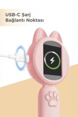 Mini Dijital Mikroskop Led Işıklı HD IPS Ekranlı Eğitici Oyuncak TSM02 Pembe