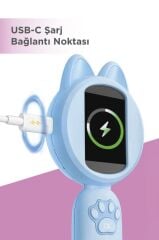 Mini Dijital Mikroskop Led Işıklı HD IPS Ekranlı Eğitici Oyuncak TSM02 Mavi