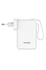 Taşınabilir Batarya 10000 Mah Type-C Hızlı Şarj Dijital Göstergeli 22,5W Powerbank TRM-1017 Beyaz