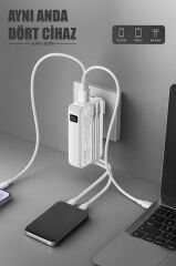 Taşınabilir 20000 Mah Type-C Lightning Hızlı Şarj Dijital Göstergeli 22,5W Powerbank TRM-1027 Siyah