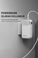Taşınabilir 20000 Mah Type-C Lightning Hızlı Şarj Dijital Göstergeli 22,5W Powerbank TRM-1027 Siyah