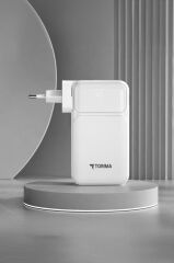 Taşınabilir 20000 Mah Type-C Lightning Hızlı Şarj Dijital Göstergeli 22,5W Powerbank TRM-1027 Beyaz