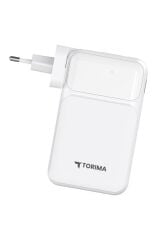 Torima TRM-1027 Beyaz 20000 mAh Type-C Lightning 22,5 W Hızlı Şarj Dijital Göstergeli Powerbank